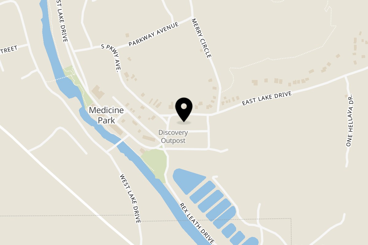 Map showing the location of Little Bear Street Eats on 216 E Lake Dr #1 in Medicine Park